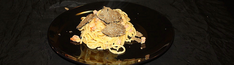 Variazione tartufata degli spaghetti carbonara