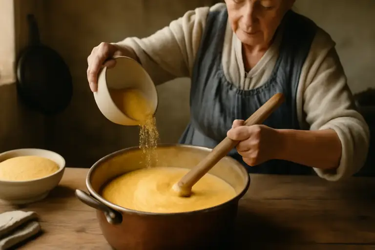 Come si cucina la polenta perfetta senza grumi? La tecnica tramandata dalle nonne del Nord Italia