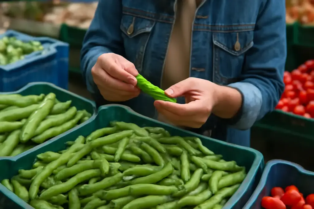 Come riconoscere la freschezza dei legumi freschi al mercato? Il gesto che nessuno fa ma aiuta davvero