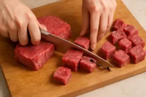 Come si taglia la carne per lo spezzatino? Il trucco del controfibra che garantisce morbidezza